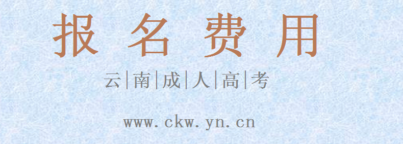 云南省成人高考報(bào)名費(fèi)用