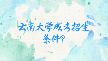 云南大學(xué)成考招生條件