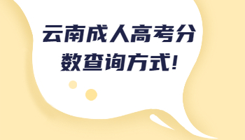 云南成人高考分數(shù)查詢