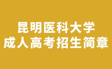 2024年昆明醫(yī)科大學(xué)成人高考招生簡章